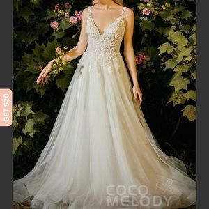 Beaded wedding dress size 18